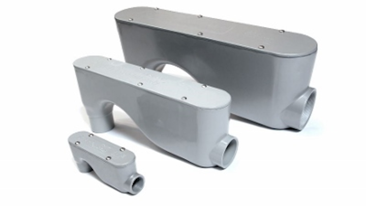 The Smart LB telecom conduit body, manufactured and distributed by Smart Pathways LLC. Smart Pathways LLC has been acquired by Madison Electric Products through its crowdsourced product development platform the Sparks Innovation Center.