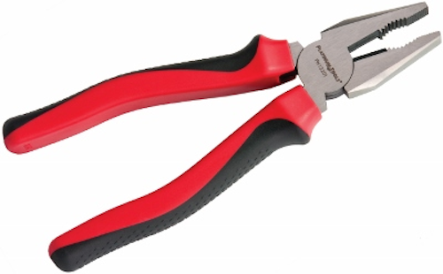 Shown here is the 8.5-inch version of Platinum Tools' pliers for the cabling lineman.