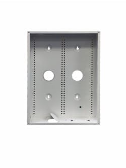 Channel Vision's 19-inch enclosures now have 2.36-inch knockouts. The company says the additional space enables installers to work more quickly and efficiently. Channel Vision's 19-inch enclosures now have 2.36-inch knockouts. The company says the additional space enables installers to work more quickly and efficiently.