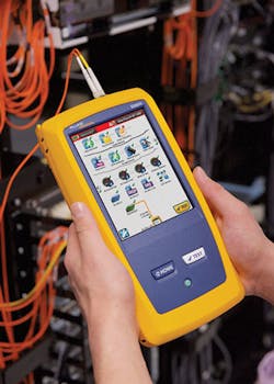 Users of Fluke Networks' DSX CableAnalyzer now can use an adapter to test M12-X connector-terminated cabling links. Users of Fluke Networks' DSX CableAnalyzer now can use an adapter to test M12-X connector-terminated cabling links.