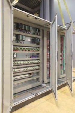 Cortec&apos;s BioEmitter can be used in electrical cabinets like this one to protect against rust and corrosion. It does not interfere with electrical, optical or mechanical performance.
