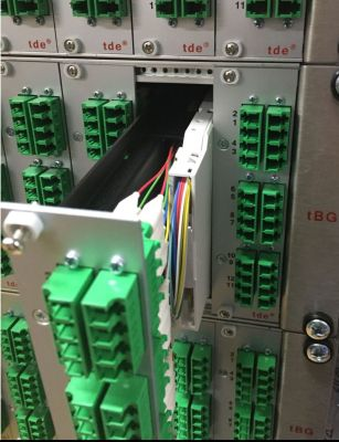 trans data elektronik's new tDF - tde distribution frame - can hold 4032 LC-terminated fibers.