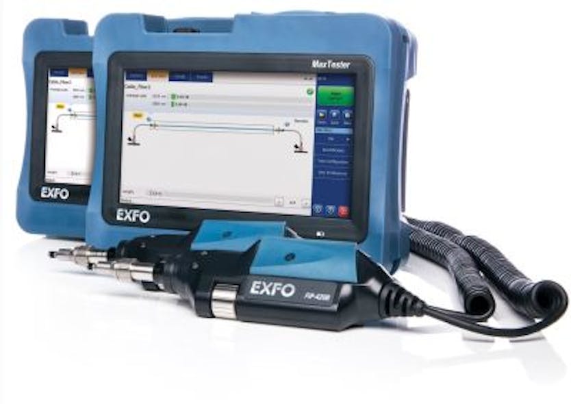 The MaxTester 945 Telco OLTS from EXFO is a tablet-inspired multifunctional optical loss test set that delivers insertion loss, optical return loss and fiber length measurements.