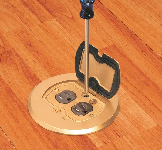 Adjustable floor box kits enable flush-to-floor receptacle installations