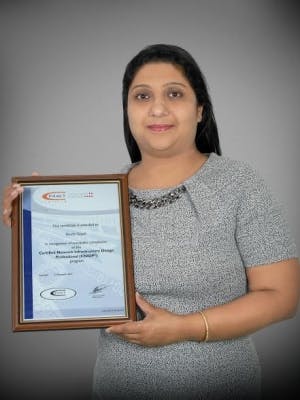 Shuchi Goyal, an ELV design engineer with Salt TS, is the first woman to obtain CNet Training&apos;s Certified Network Infrastructure Design Professional designation.