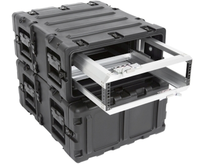Rugged cases contain racks to transport sensitive electronic equipment ...