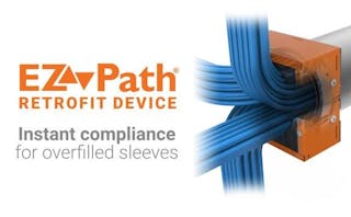 STI launches EZ-Path retrofit device at BICSI; fire-rated pathway attachment restores compliance to overfilled cable sleeves