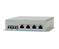 Omnitron Systems' OmniConverter GPoE+/SX is a multi-port Power over Ethernet Gigabit media converter with unique switching capabilities. Omnitron Systems' OmniConverter GPoE+/SX is a multi-port Power over Ethernet Gigabit media converter with unique switching capabilities.