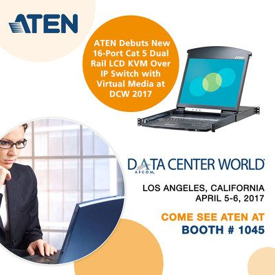 ATEN debuts 16-port dual-rail KVM over IP switch with virtual media at Data Center World 2017