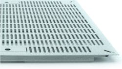 The Triad Floors slotted data center floor panel, pictured here, is one of the many products added to RLE Technologies&apos; portfolio with RLE&apos;s acquisition of Triad.