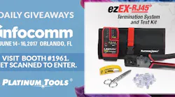 Platinum Tools to give away 3 EXO ezEX-RJ45 termination and test kits during 2017 InfoComm show