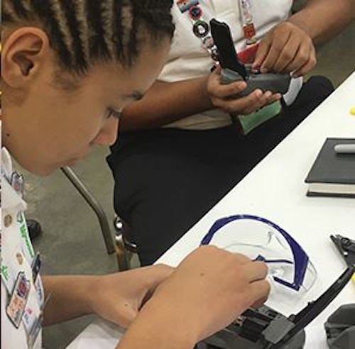 A competitor in the SkillsUSA National Telecommunications Cabling Championship. The competition was, for the 13th consecutive year, sponsored by ETA International.