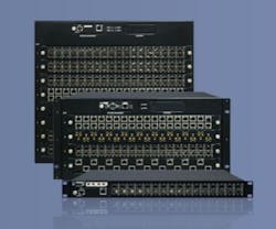 When ADVA Optical Networking&apos;s acquisition of MRV Communications is completed, MRV&apos;s Media Cross Connect layer-one switch product line, shown here, will become an ADVA offering.