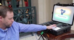 Platformatics CEO Matt Laherty works with the PoE lighting system installed at the West Baden Springs Hotel in French Lick, Indiana. Platformatics CEO Matt Laherty works with the PoE lighting system installed at the West Baden Springs Hotel in French Lick, Indiana.