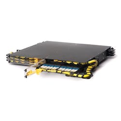 Amphenol Telect's high-density fiber panel features advanced cable management Amphenol Telect's high-density fiber panel features advanced cable management