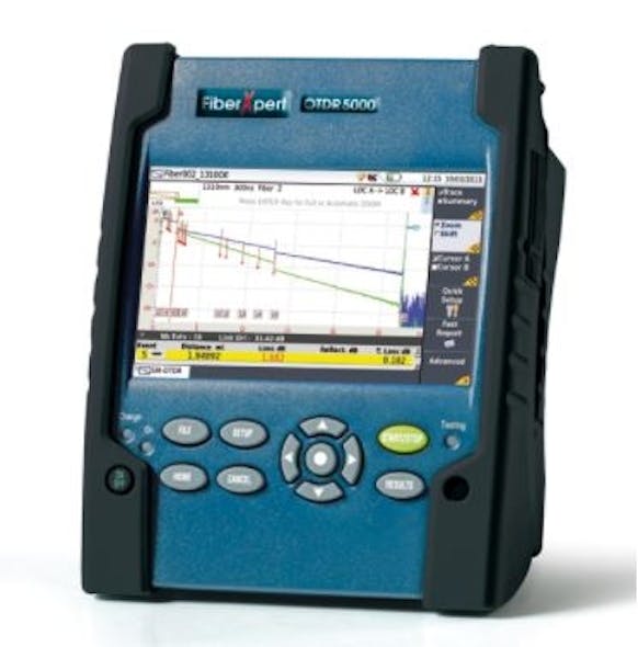 The FiberXpert 5000 OTDR from Softing has a dead zone of 80 centimeters, which makes the tester ideal for short fiber links.