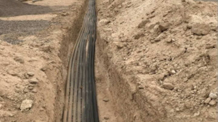 More than 8700 feet of cable in conduit from Southwire was installed to support housing units for oilfield workers in Mentone, TX. The installation won Project of the Year from the Plastics Pipe Institute.