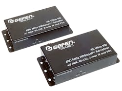 Gefen's 4K Ultra HD extenders deliver full bandwidth HDMI 2.0 over Category cabling Gefen's 4K Ultra HD extenders deliver full bandwidth HDMI 2.0 over Category cabling