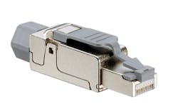 Leviton's Cat 6A Universal Tool-Free Plug supports shielded and unshielded cabling, 10GBase-T, and 100W PoE. Leviton's Cat 6A Universal Tool-Free Plug supports shielded and unshielded cabling, 10GBase-T, and 100W PoE.