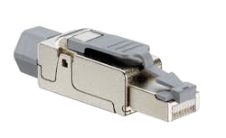 Leviton's Cat 6A Universal Tool-Free Plug supports shielded and unshielded cabling, 10GBase-T, and 100W PoE. Leviton's Cat 6A Universal Tool-Free Plug supports shielded and unshielded cabling, 10GBase-T, and 100W PoE.