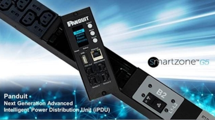Panduit's SmartZone G5 Intelligent Power Distribution Units are available in basic, monitored input, monitored switched, monitored per outlet, and monitored and switched per outlet series.