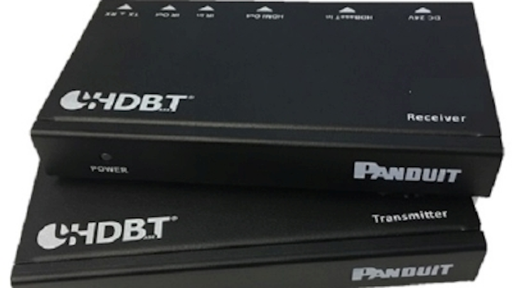 Panduit's HDBase-T extender boxes can mount under tables and behind monitors.