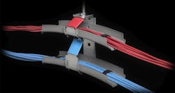 MonoSystems' J-Hook Cable Support Extender provides a 12-inch-by-2.75-inch support platform that reduces cable stress points, strain, sag, and heat buildup. MonoSystems' J-Hook Cable Support Extender provides a 12-inch-by-2.75-inch support platform that reduces cable stress points, strain, sag, and heat buildup.