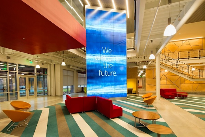 CompuCom's new digital campus HQ exclusively powered by PoE interior lighting technology via Cat 6A, Cat 6 cabling