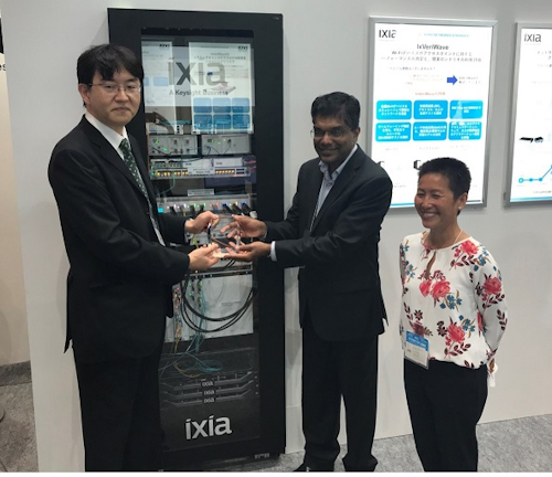 Awarded at Interop Tokyo 2018, Ixia's AresONE-400GE test system handles aggregate Ethernet traffic of 3.2 Tbps