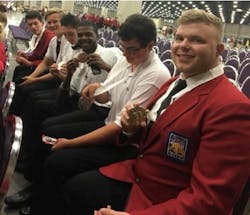 SkillsUSA Telecommunications Cabling Championship medalists (left to right) Donovan Tames, Mason Brown, Hunter Casteel, Jacob McGonigle, Gavin Ginn, Steven Casimir. SkillsUSA Telecommunications Cabling Championship medalists (left to right) Donovan Tames, Mason Brown, Hunter Casteel, Jacob McGonigle, Gavin Ginn, Steven Casimir.