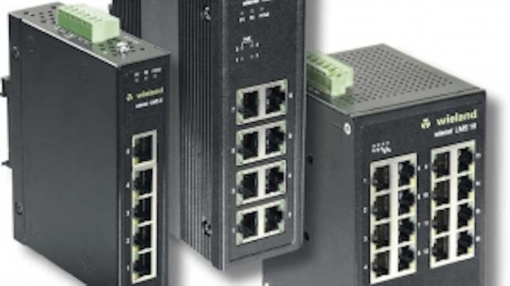 Wieland adds 3 new industrial Ethernet switches