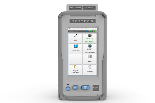 AEM’s TestPro CV100 multi-function cable tester approved to certify cabling systems from top manufacturers