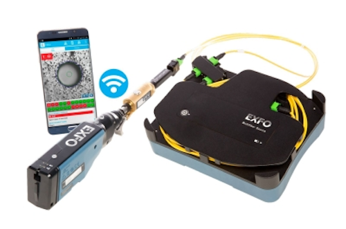 EXFO's ConnectorMax MPO Link Test Solution tests polarity, continuity and connector cleanliness of MPO-12 and MPO-24 fiber-optic links.
