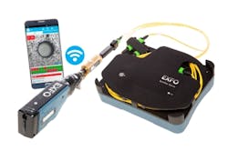 EXFO&apos;s ConnectorMax MPO Link Test Solution tests polarity, continuity and connector cleanliness of MPO-12 and MPO-24 fiber-optic links.