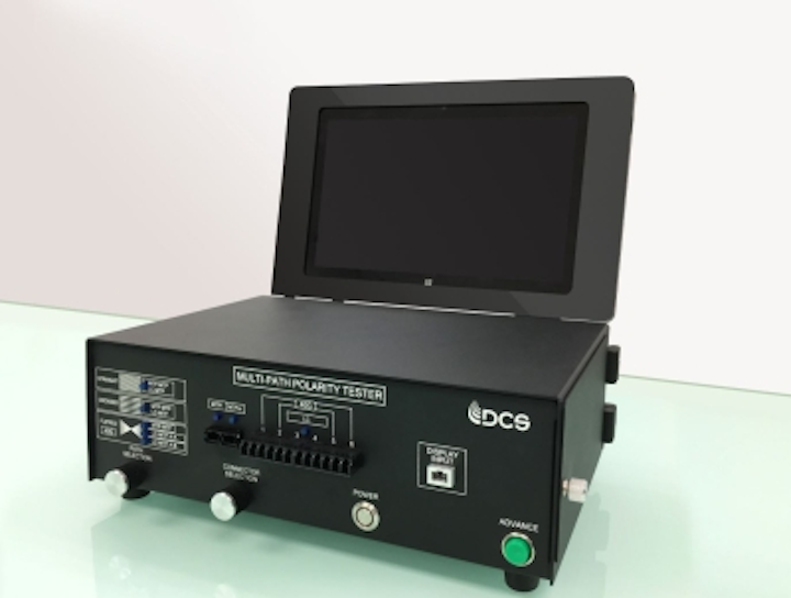 This optical fiber polarity tester solution from Data Center Systems recently was patented. Data Center Systems uses the solution to conduct polarity testing of MPO/MTP cable assemblies prior to QC testing.