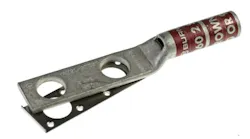 The Telecom WEEB Washer has teeth that pierce through most nonconductive coatings and embed into underlying metal, creating a telecom bonding connection between the lug and metal of a rack, cabinet, enclosure, or cable tray.