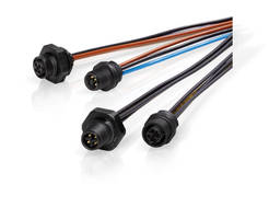 M12 S- & T- coded power panel mount connectors from Binder suit industrial networks, process and manufacturing automation