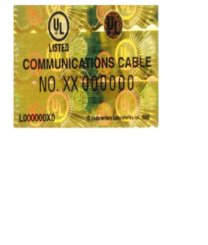 Content Dam Etc Medialib New Lib Cablinginstall Online Articles 2010 10 Ul Holographic Label 83734