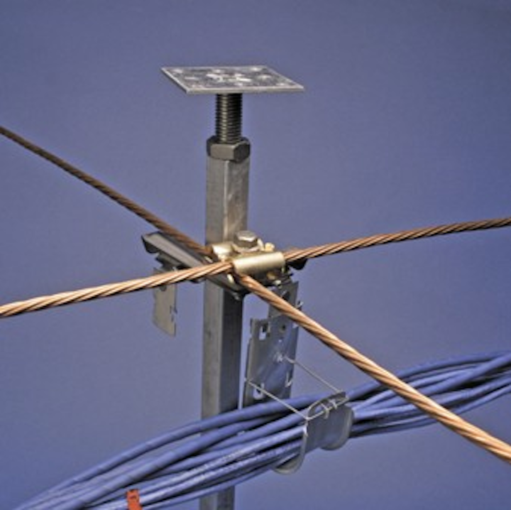 Content Dam Etc Medialib New Lib Cablinginstall Online Articles 2011 05 Erico Universal Pedestal Clamp 29327