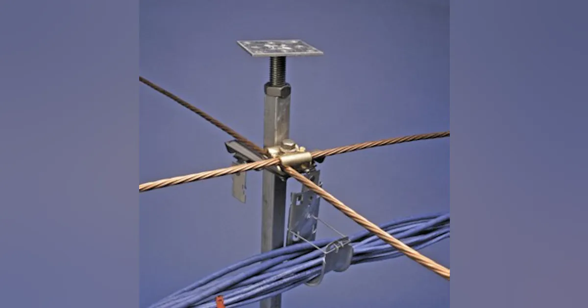 Mesh Cladding Clamp Pedestal clamp part of mesh-bonding network | Cabling Installation ...