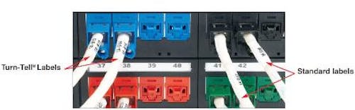 Cable labels can be turned, repositioned after installation ...