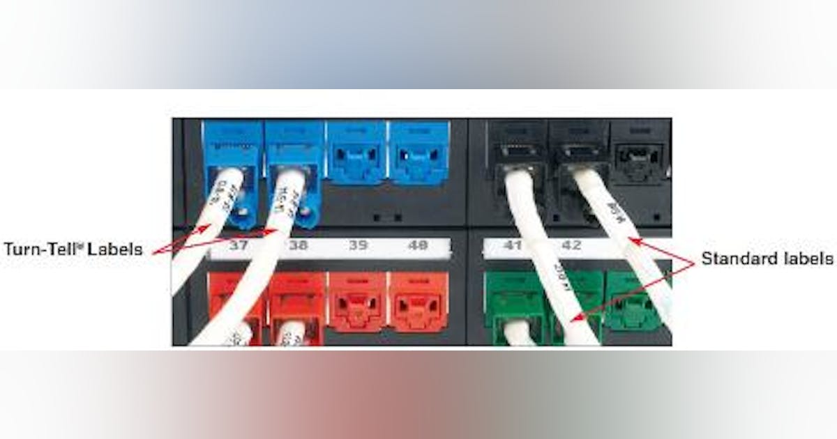 Cable labels can be turned, repositioned after installation | Cabling ...