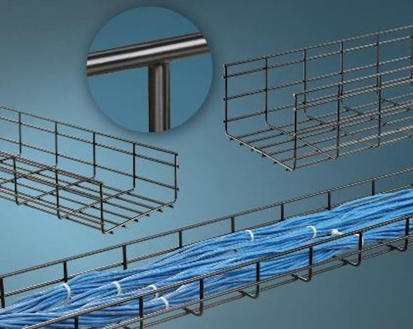 Tray holds up to 2,200 Cat 6 cables Cabling Installation & Maintenance