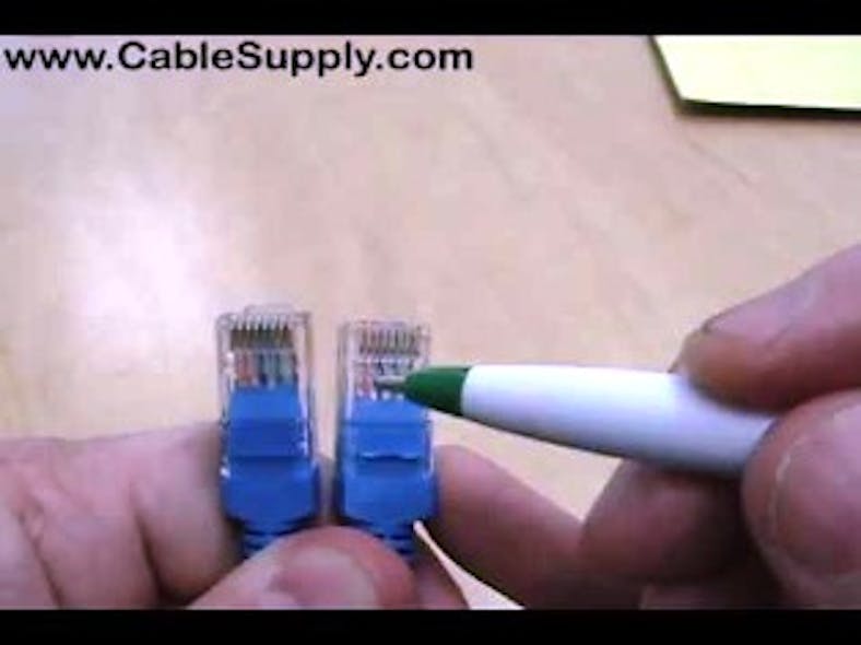 Cat 5e cabling installation to a patch panel and 66 block