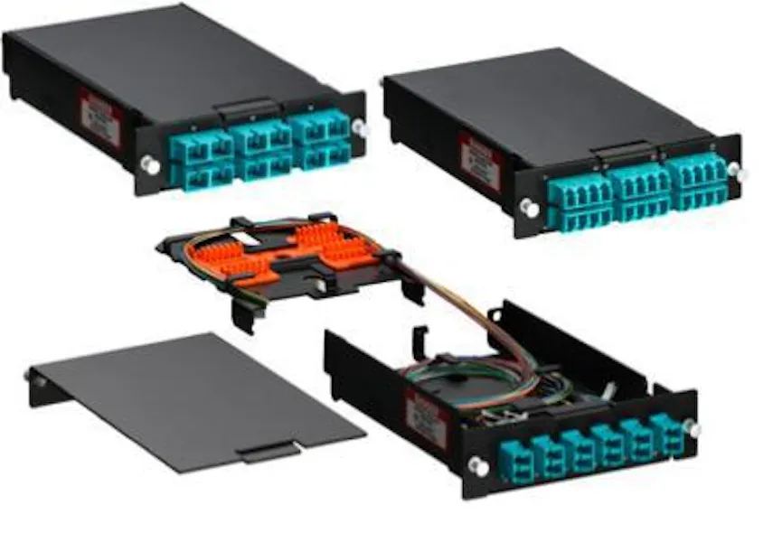 Modular Splicing Fiber splice modules integrate adapter bulkhead, splice holders ...