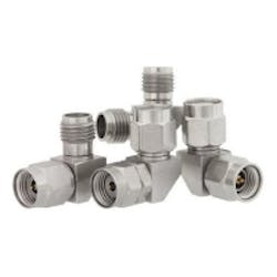 Right angle RF adapters support millimeter wave applications up to 50 GHz Right angle RF adapters support millimeter wave applications up to 50 GHz