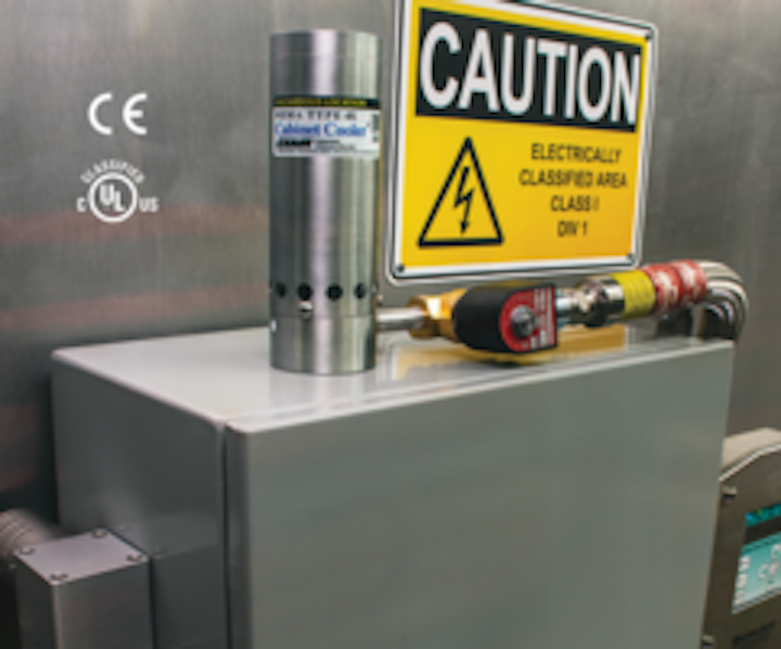 Exair's HazLoc cabinet coolers approved for Class I Div 1 environments