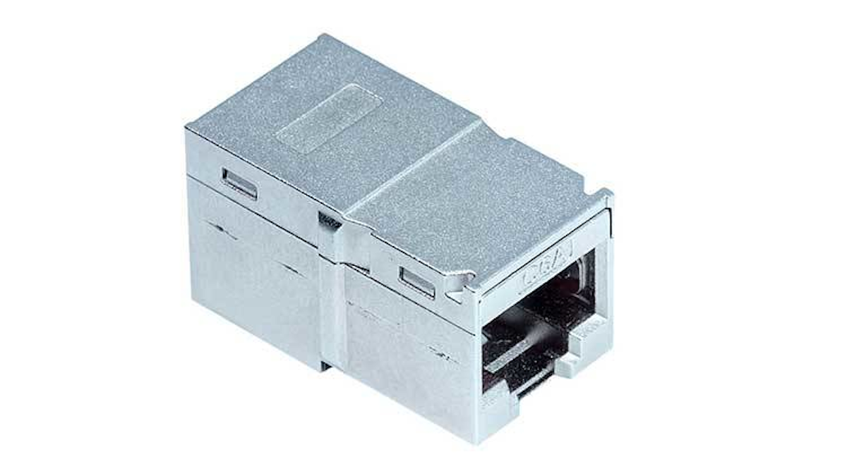 Compact Rj45 F F Coupler Eases 10g Cat 6a Connectivity Cabling