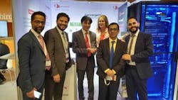 The Siemon team at BICSI MEA, including Prem Rodrigues, Sales and Marketing Director for Middle East, India and SAARC (second from left); and Valerie Maguire, Director of Standards and Technology.
