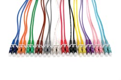 Using assigned color-coded cables and hardware clearly delineates different data networks from one another.